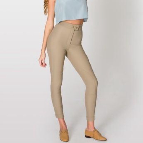American apparel taupe ridding pants