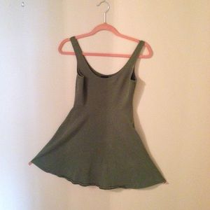 Army green skater dress