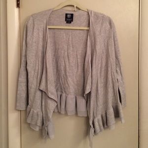 grey American Eagle Outfitters ruffle cardigan - M
