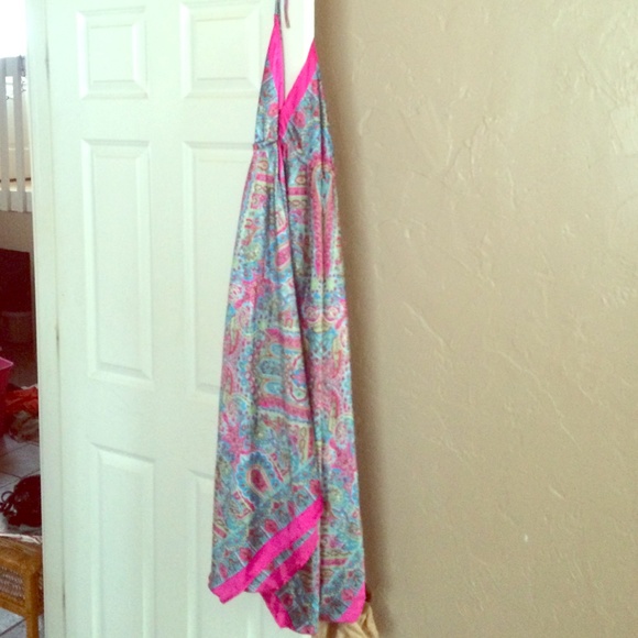 Fun multicolor hippy dress open back very flowy