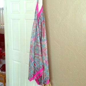 Fun multicolor hippy dress open back very flowy