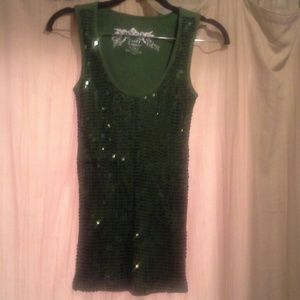 Hunter Green Sequin Tank