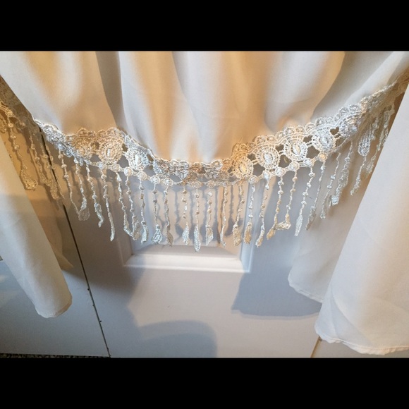 Strapless sheer top with shoulder cut outs - Picture 2 of 3