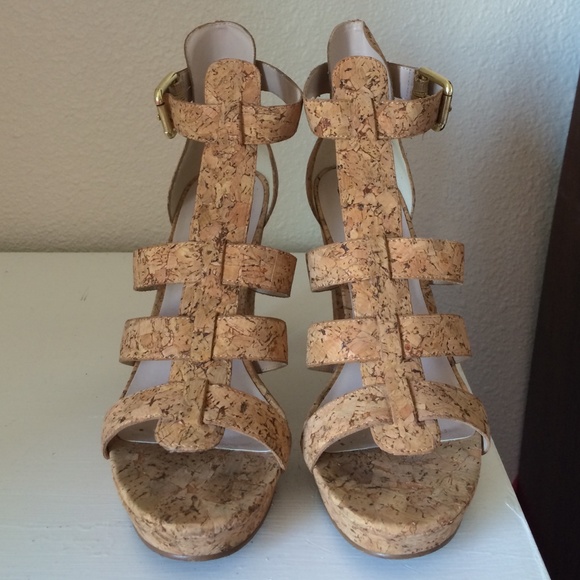 Cork platform heels