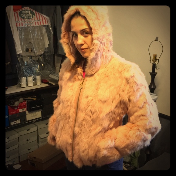 Baby phat baby pink rabbit fur