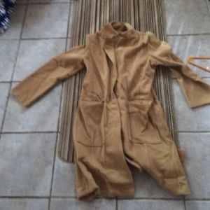 Long tan dress coat size 10