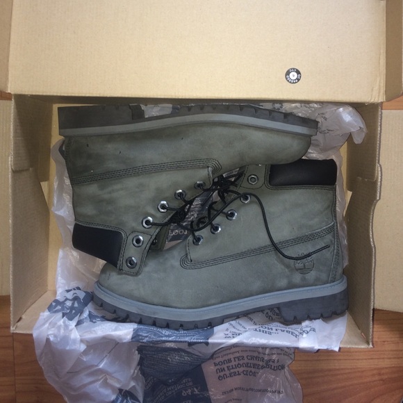 Grey Timberland Boots