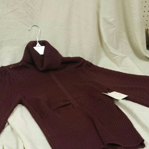 Maroon turtle neck sweater