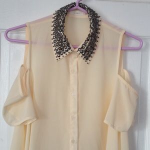 Studded Off Shoulder Top