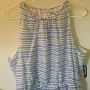 Blue and White striped dress