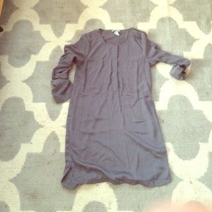 Size two grey dress long sleeve h&m