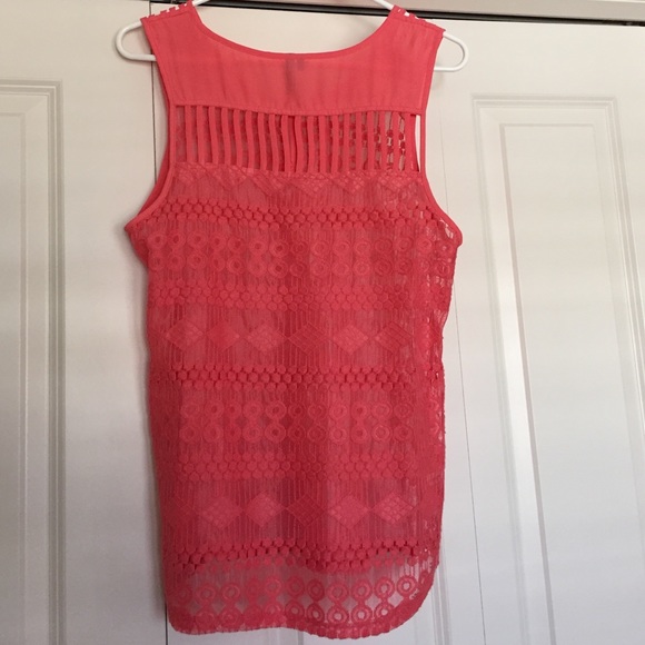 Maurices coral lace tank top! - Picture 2 of 2