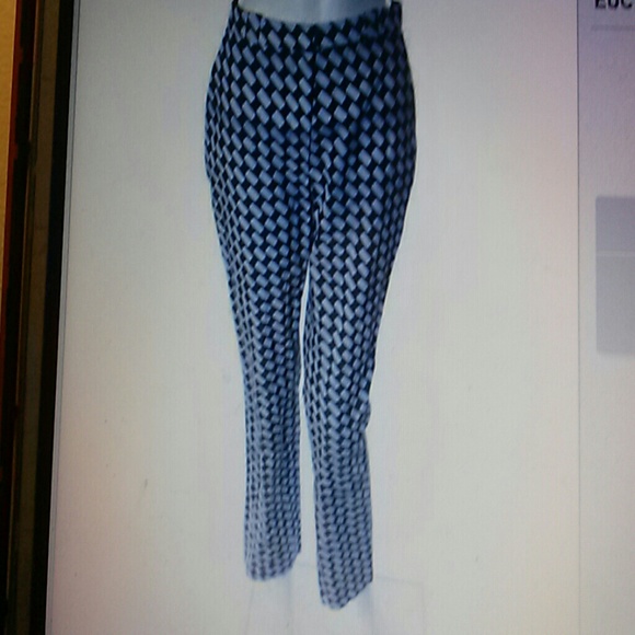 Diane von furstenberg blue gray pants sz 2