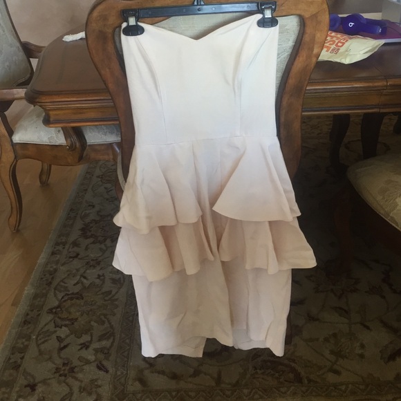 Champagne peplum dress
