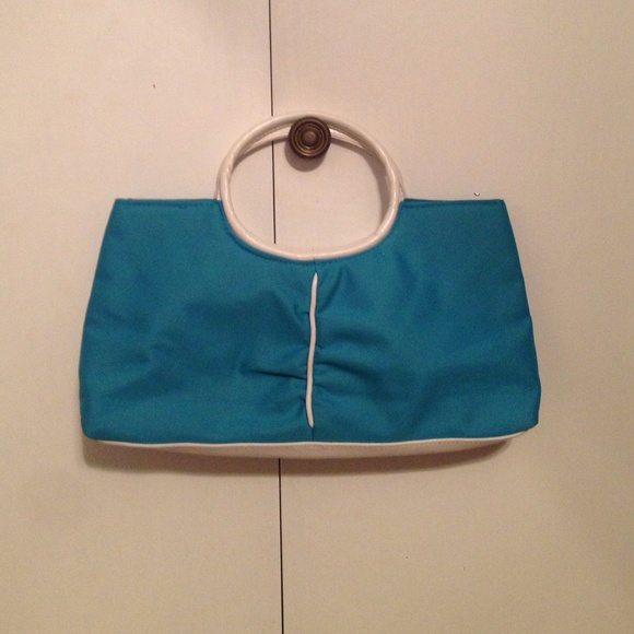 Victoria's Secret white and blue purse