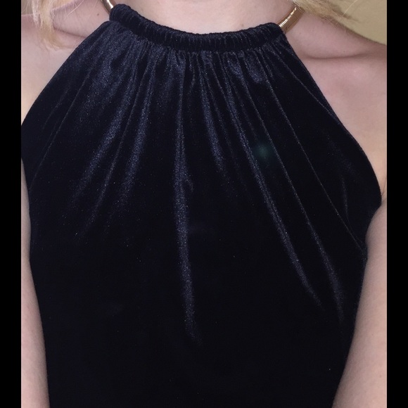 Velvet silk formal dress
