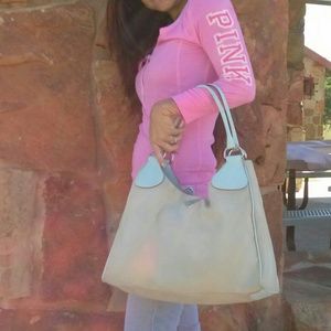 SOLD in ebay Auth prada canvas blue