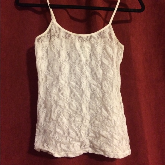 White lace tank top