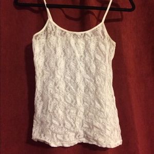 White lace tank top