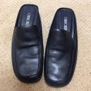 Black slip on loafers, excellent condition.