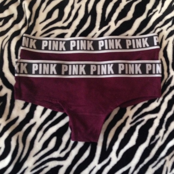 NWT Maroon Small Pink Logo Cheekster x2