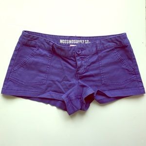 Dark blue cotton shorts