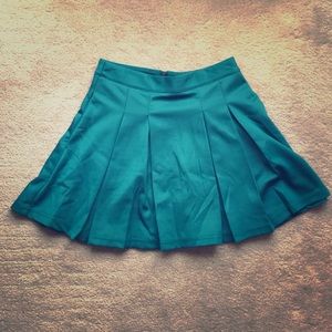 Green skater skirt