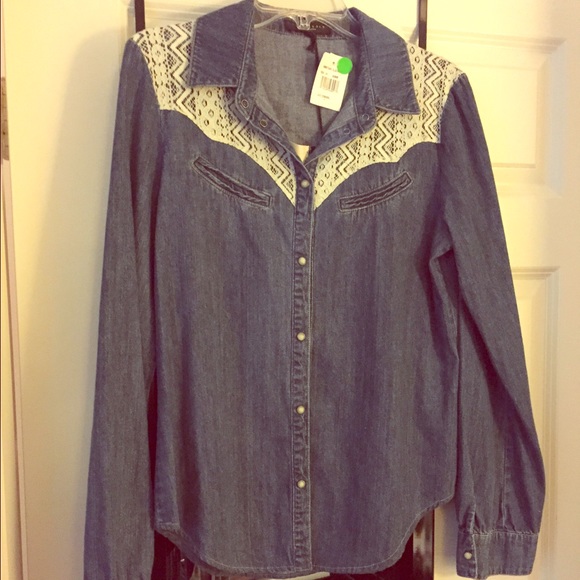 NWT Sanctuary denim button down