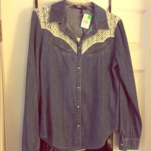NWT Sanctuary denim button down