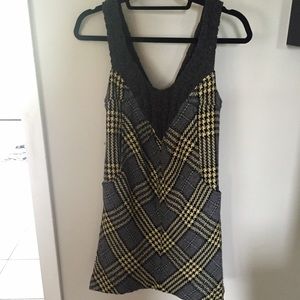 Free People Plaid Mini Dress