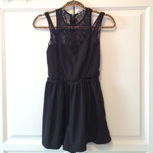 Black lace romper