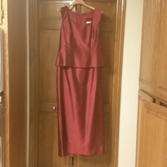 Apple Red Bridesmaid  Prom formal gown