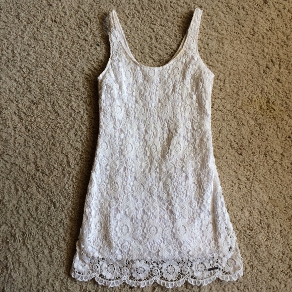 Abercrombie & Fitch White Crochet Lace Dress