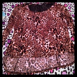 Cheetah print long sleeve shirt