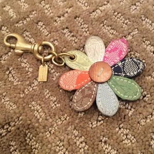 Authentic Coach Flower Key Chain