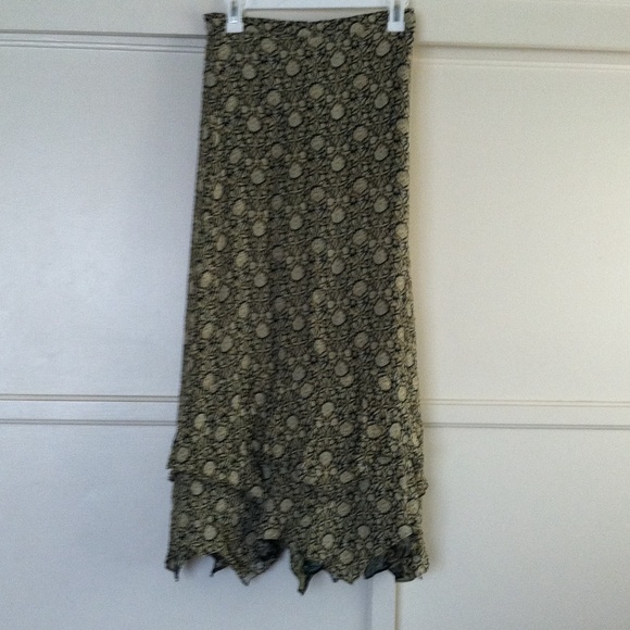 CAbi Long Reversable Skirt Size S