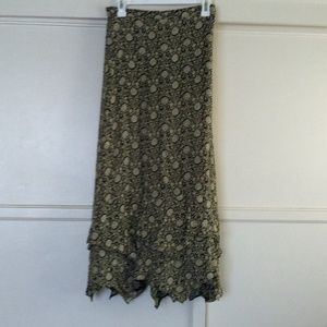 CAbi Long Reversable Skirt Size S