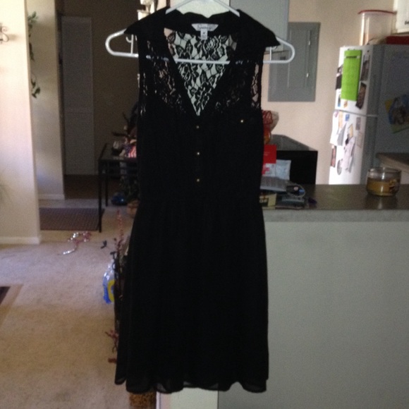Black dress with lace