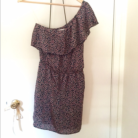 Free Generation one shoulder tiny flowers dress