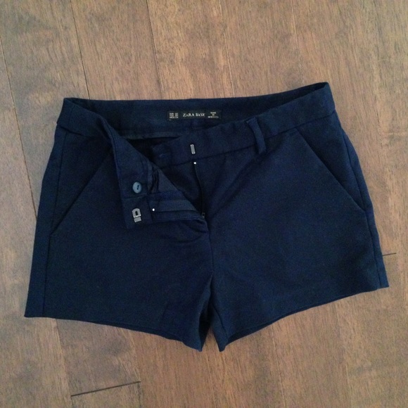 ZARA Basic dark blue preppy shorts