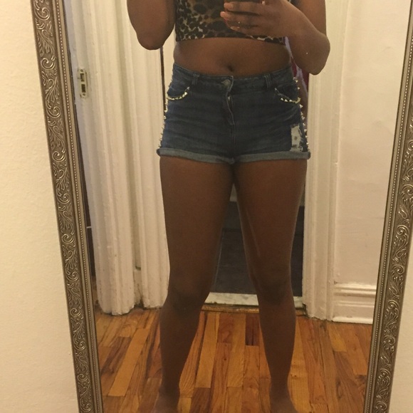 Rockstar shorts with spikes