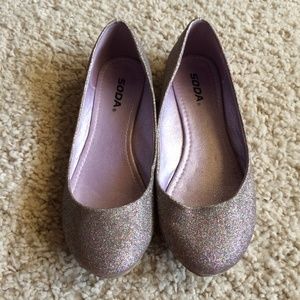 Purple Glitter Multicolor Flats
