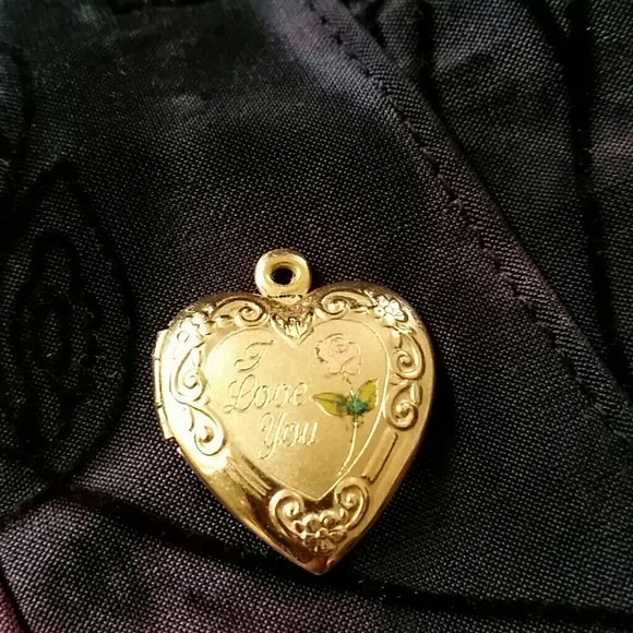 Gold I love you locket