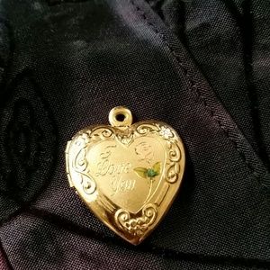 Gold I love you locket