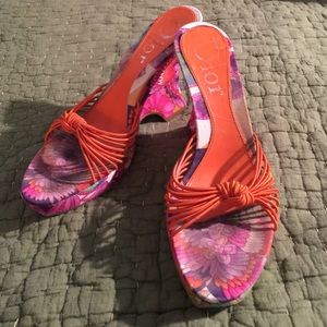 Dior Canvas Tropical Paisley Wedge Shoes 8.5