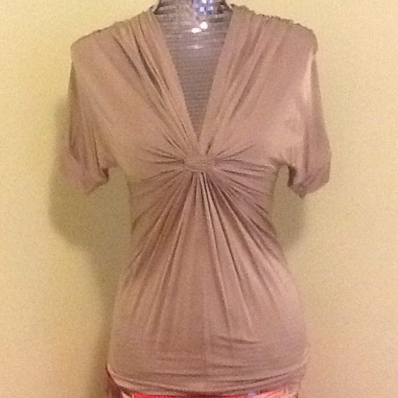 BCBGMAXAZRIA stretchy knot front top