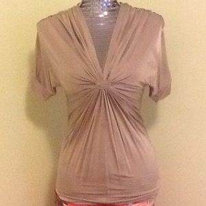 BCBGMAXAZRIA stretchy knot front top
