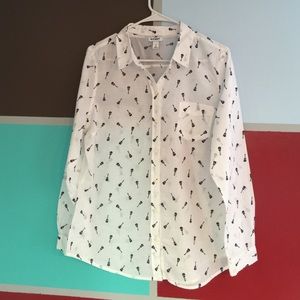 Old navy button down long-sleeve top for women