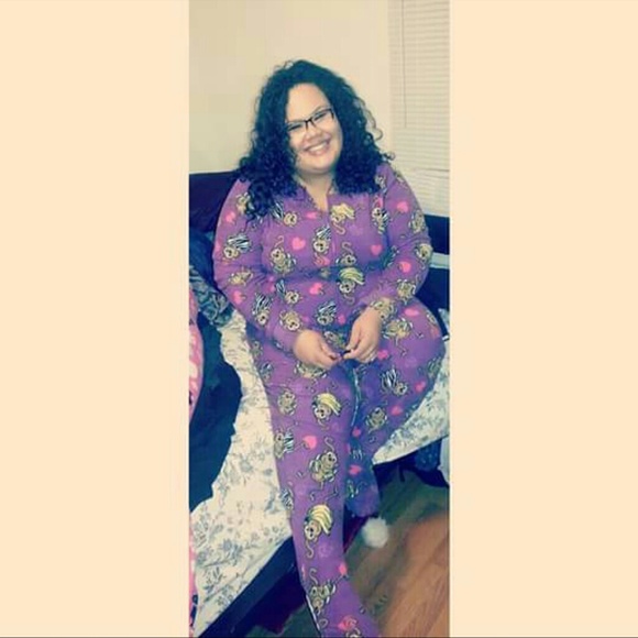 Monkey Print Plus Size One Piece Pajama