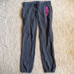 Gray A&F Banded Sweats